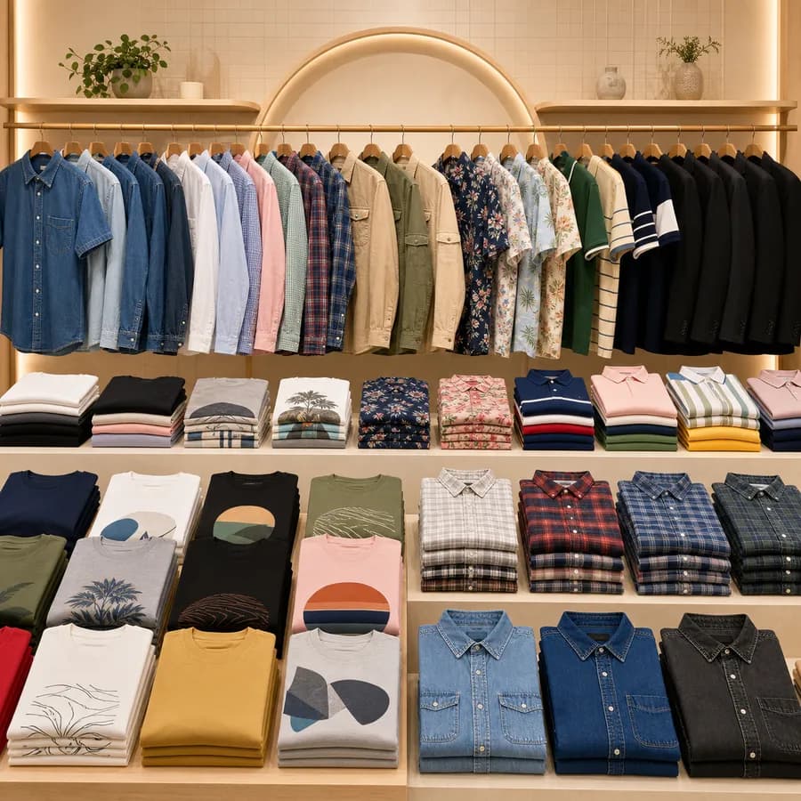 สินค้าในหมวดเสื้อสำเร็จรูป
